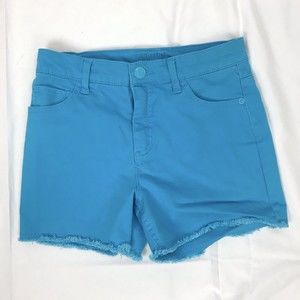 Justice Girl Size 16 Blue Shorts Frayed Raw Hem Cut Off
